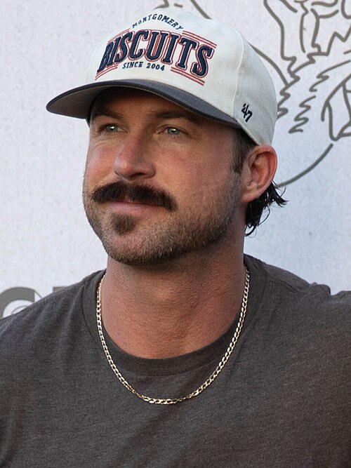 Riley Green portrait with acoustic guitar